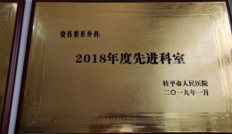 2018年先进科室荣誉