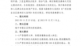 桂平市人民政府森林禁火令